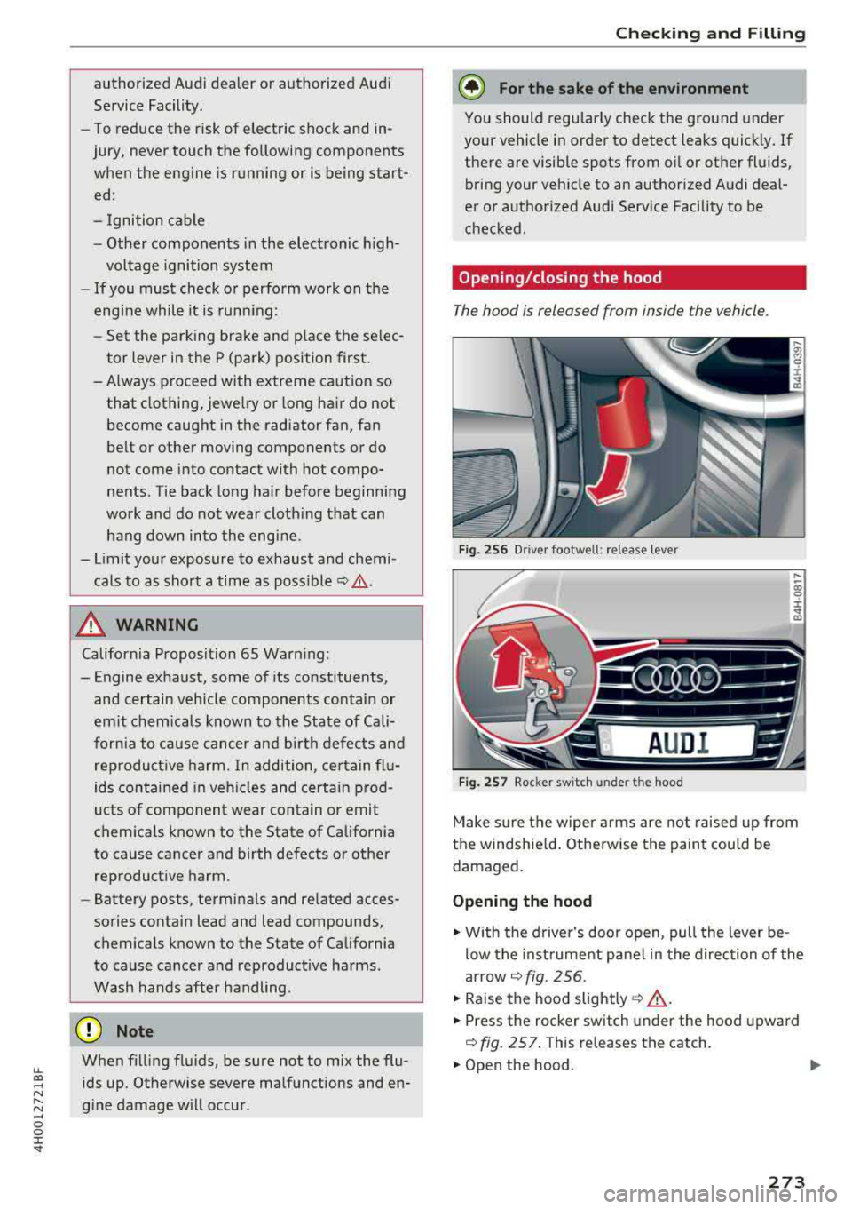 AUDI A8 2018 User Guide lL t:0 ....
" ......
" .... 0 0 :c <I
authorized Audi dealer or autho rized Audi
Service Facility.
- To reduce the risk of electric shock and in
jury, never touch the followin AUDI A8 2018 User Guide lL t:0 ....
" ......
" .... 0 0 :c <I
authorized Audi dealer or autho rized Audi
Service Facility.
- To reduce the risk of electric shock and in
jury, never touch the followin