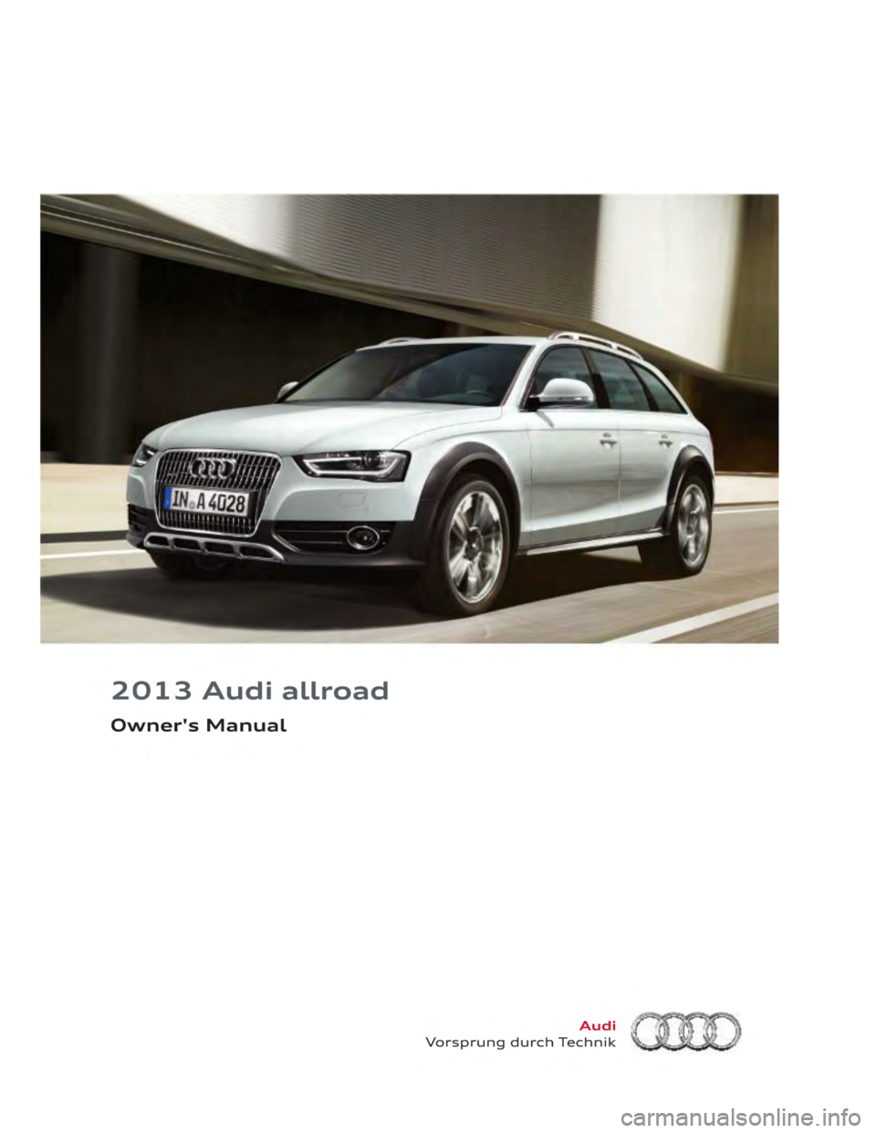 AUDI ALLROAD 2013 Owners Manual AUDI ALLROAD 2013 Owners Manual