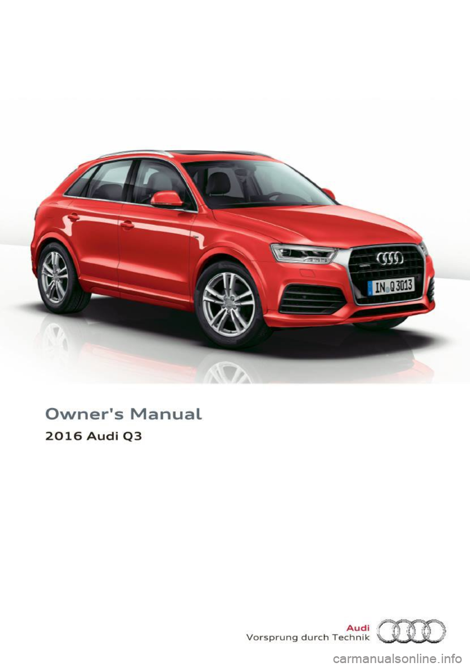 AUDI Q3 2016  Owners Manual owners tv1anual 
2016 Audi Q3  