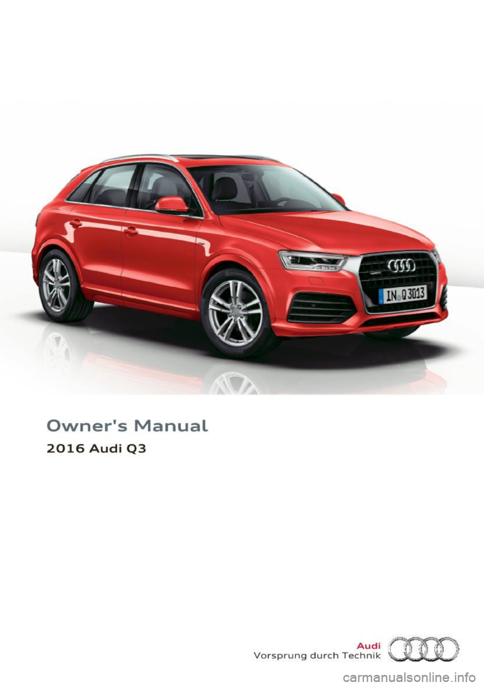 AUDI Q3 2016  Owners Manual 