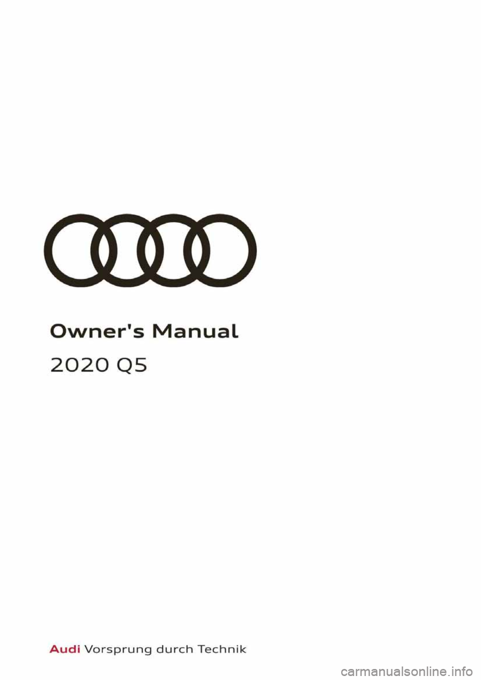 AUDI Q5 2020  Owners Manual 