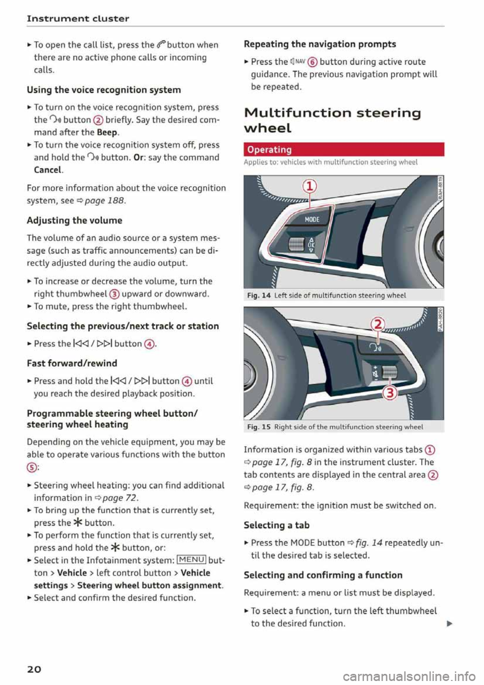 AUDI Q5 2020 Owners Manual 