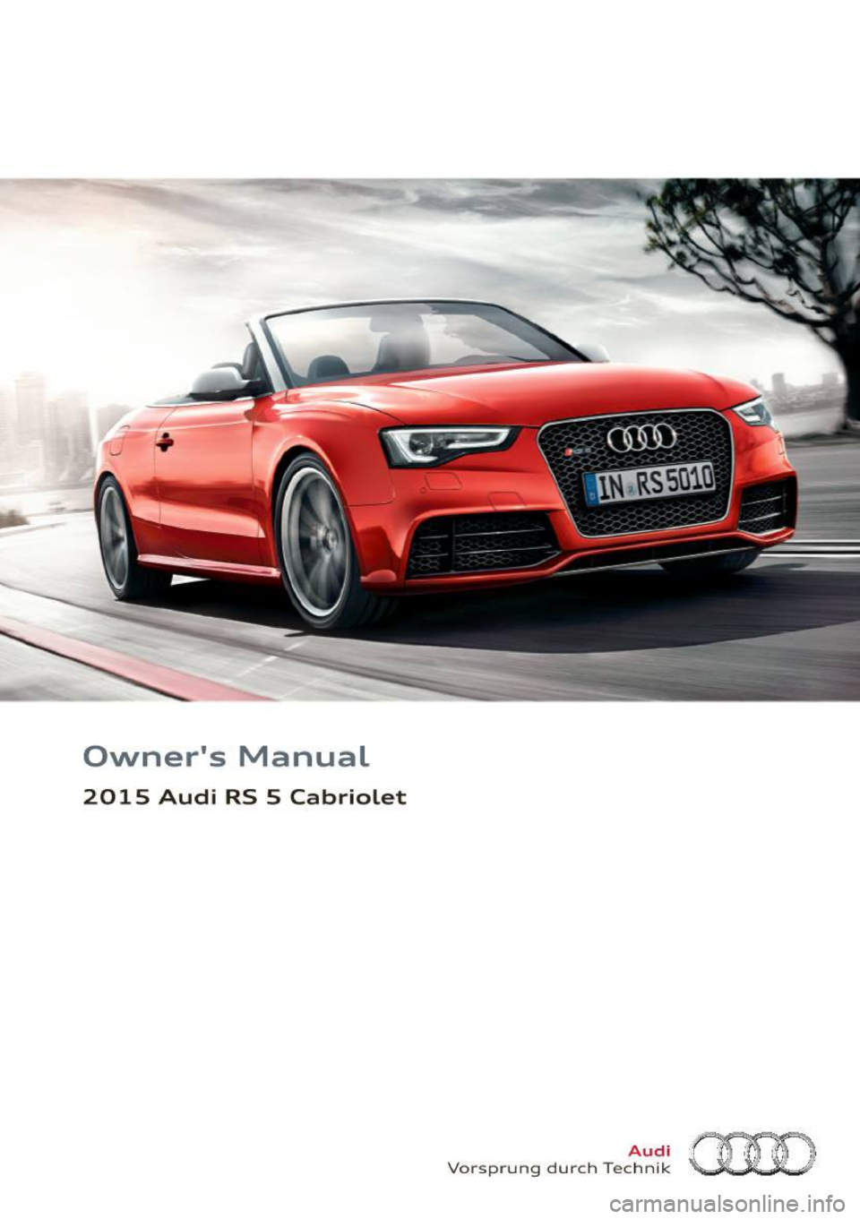 AUDI RS5 CABRIOLET 2015  Owners Manual 