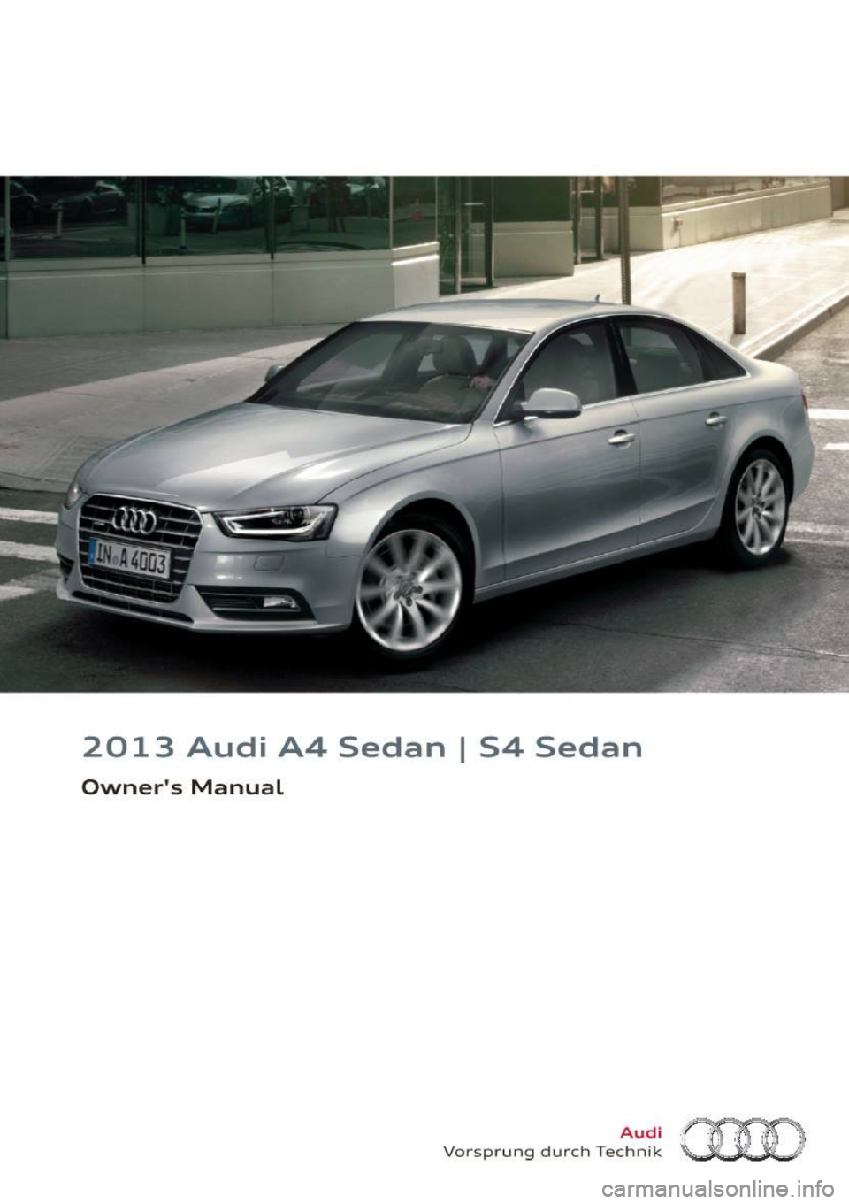 AUDI S4 SEDAN 2013  Owners Manual 