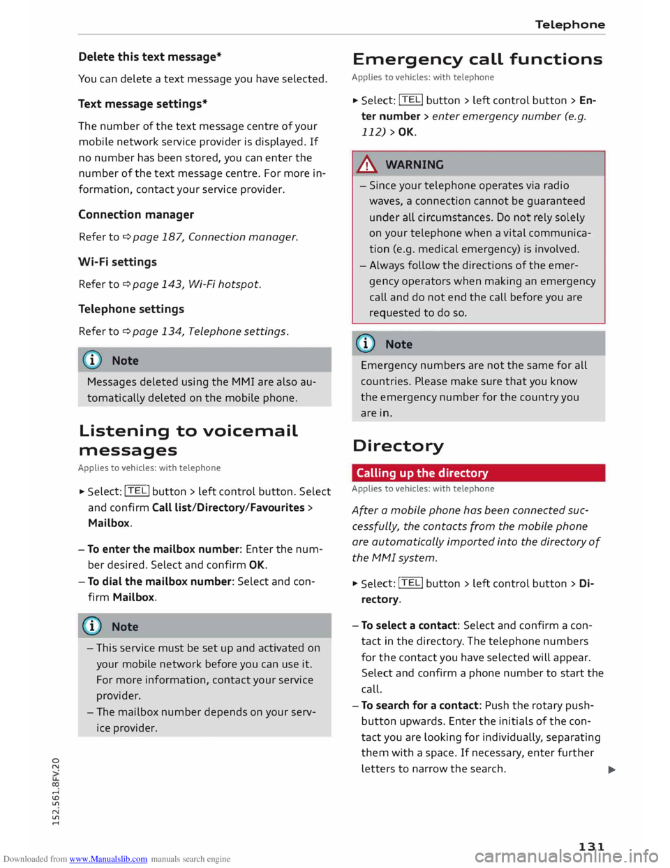 AUDI TT COUPE 2014 Owners Manual Downloaded from www.Manualslib.com manuals search engine 0
N
co
....
\D Lfl
N
Lfl
.... Delete
this text message*
You can delete a text message you have selected.
Text message settin AUDI TT COUPE 2014 Owners Manual Downloaded from www.Manualslib.com manuals search engine 0
N
co
....
\D Lfl
N
Lfl
.... Delete
this text message*
You can delete a text message you have selected.
Text message settin