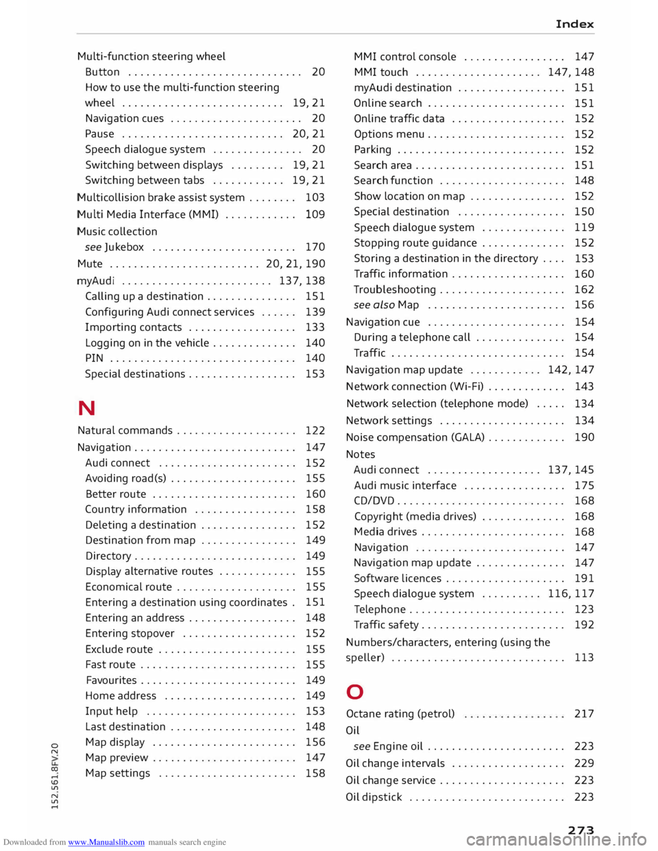 AUDI TT COUPE 2014 Service Manual Downloaded from www.Manualslib.com manuals search engine 0
N
co
....
\D Lfl
N
Lfl
.... Multi-function
steering wheel
Button . . . . . . . . . . . . . . . . . . . . . . . . . . . . .
20
H AUDI TT COUPE 2014 Service Manual Downloaded from www.Manualslib.com manuals search engine 0
N
co
....
\D Lfl
N
Lfl
.... Multi-function
steering wheel
Button . . . . . . . . . . . . . . . . . . . . . . . . . . . . .
20
H