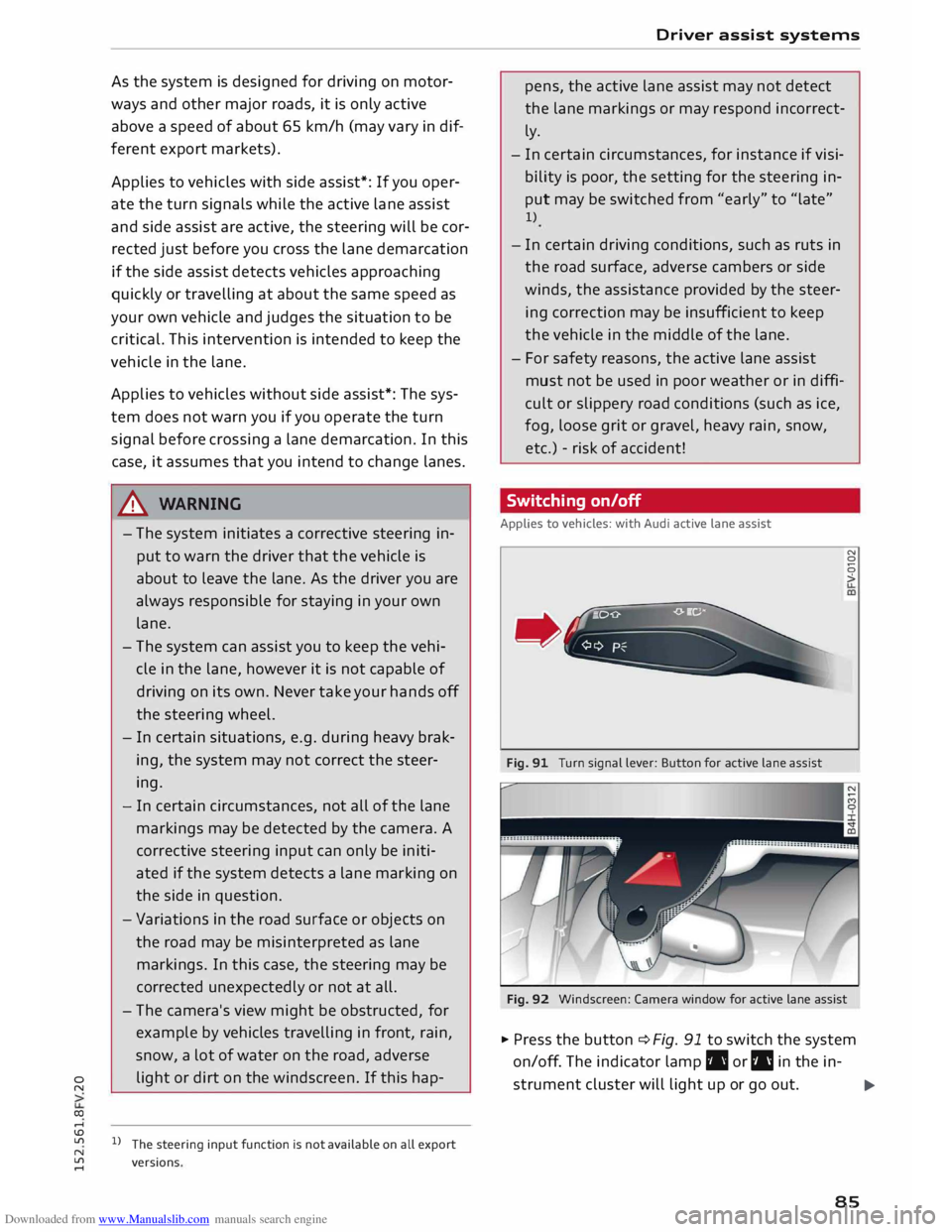 AUDI TT COUPE 2014 Manual Online Downloaded from www.Manualslib.com manuals search engine 0
N
co
....
\D Lfl
N
Lfl
.... As
the system is designed for driving on motorÂ
ways and other major roads, it is only activ AUDI TT COUPE 2014 Manual Online Downloaded from www.Manualslib.com manuals search engine 0
N
co
....
\D Lfl
N
Lfl
.... As
the system is designed for driving on motorÂ
ways and other major roads, it is only activ