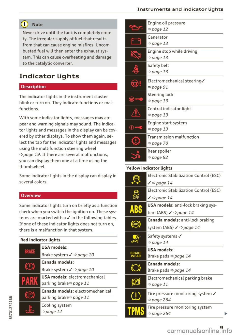 AUDI TT ROADSTER 2017 User Guide co
co
.... N
" N .... 0
" " c:o
(D Note
Never drive until the tank is completely emp
ty. The irregular supply of fuel that results
from that can cause engine misfires . Unco AUDI TT ROADSTER 2017 User Guide co
co
.... N
" N .... 0
" " c:o
(D Note
Never drive until the tank is completely emp
ty. The irregular supply of fuel that results
from that can cause engine misfires . Unco