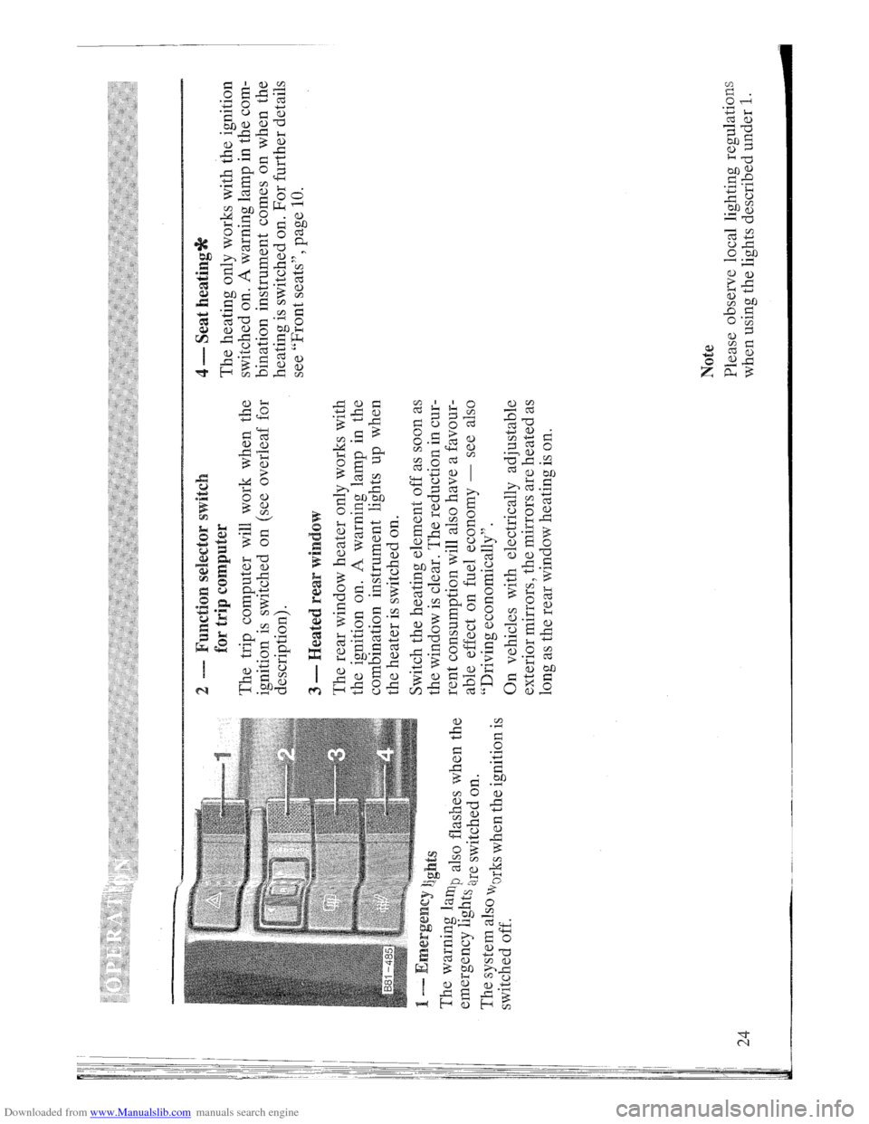 AUDI QUATTRO 1985 85 Owners Manual Downloaded from www.Manualslib.com manuals search engine AUDI QUATTRO 1985 85 Owners Manual Downloaded from www.Manualslib.com manuals search engine