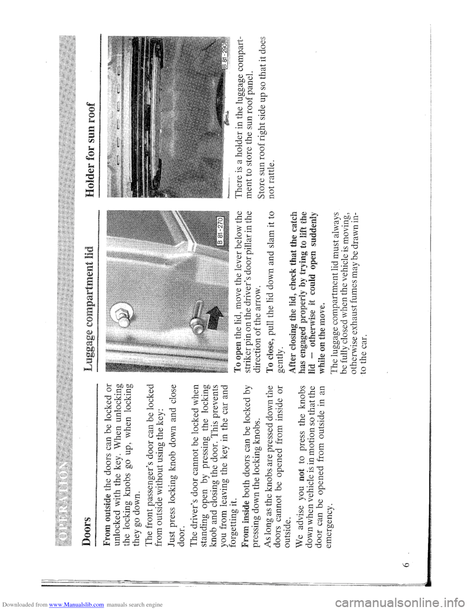 AUDI QUATTRO 1985 85 Owners Manual Downloaded from www.Manualslib.com manuals search engine AUDI QUATTRO 1985 85 Owners Manual Downloaded from www.Manualslib.com manuals search engine