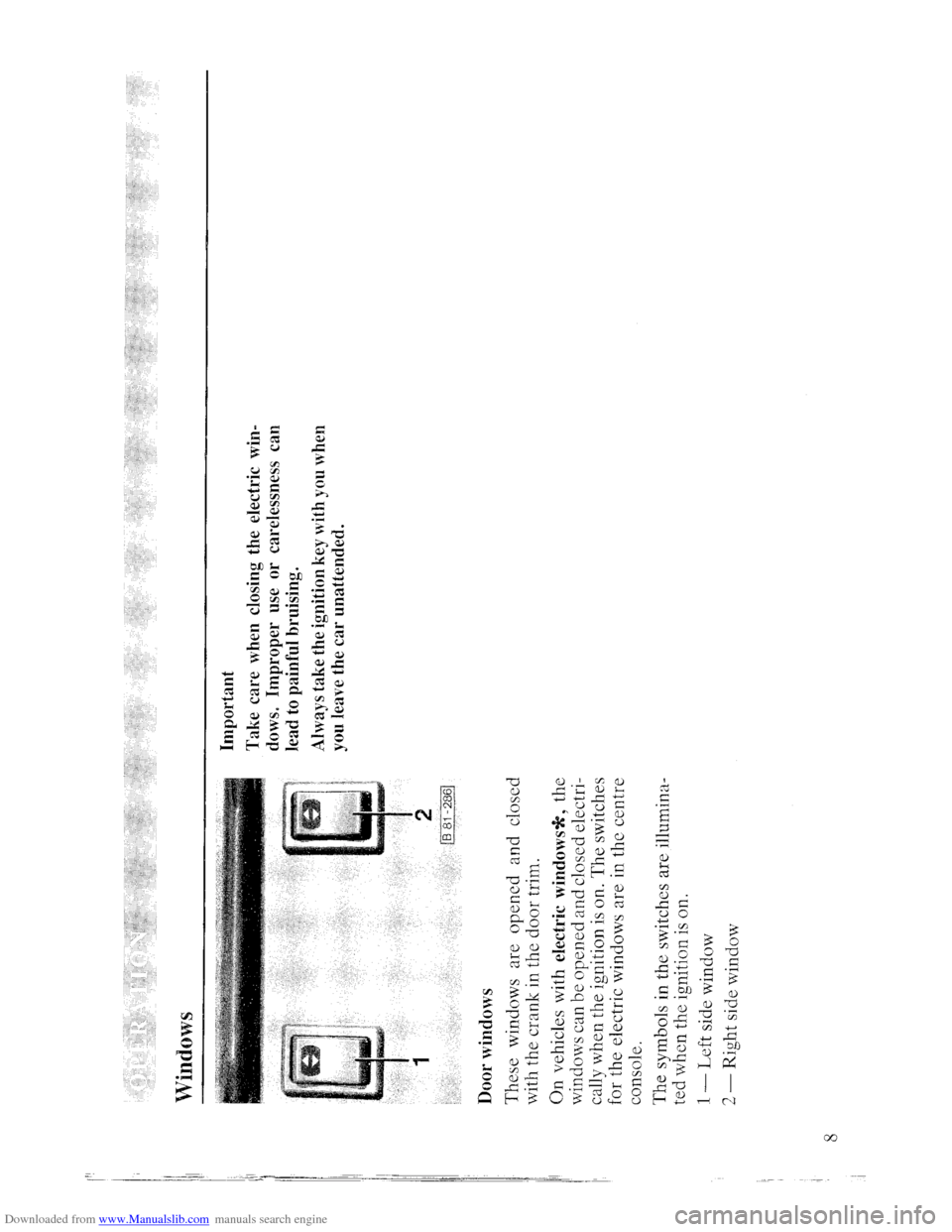 AUDI QUATTRO 1985 85 Owners Manual Downloaded from www.Manualslib.com manuals search engine AUDI QUATTRO 1985 85 Owners Manual Downloaded from www.Manualslib.com manuals search engine