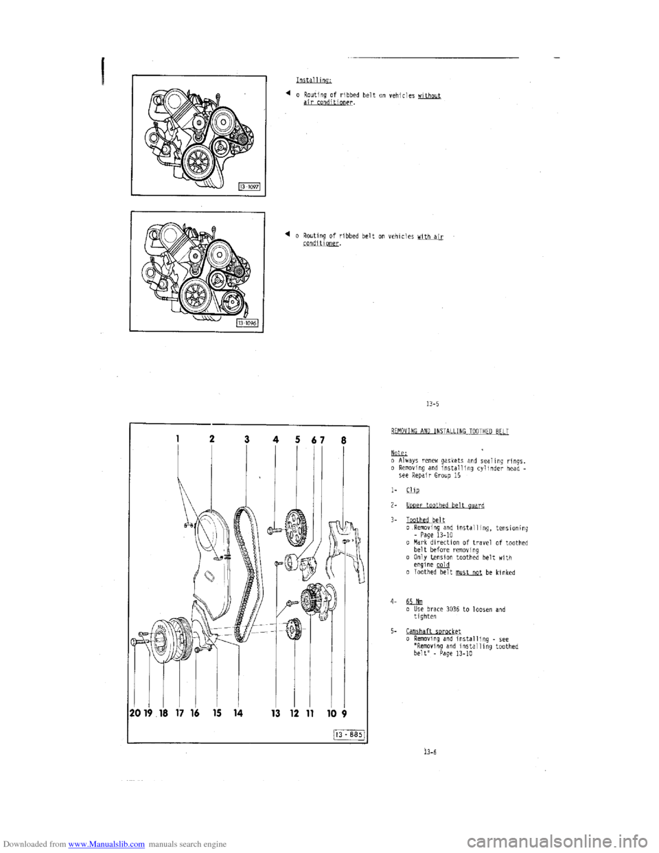 AUDI 100 1991 44 Engine Owners Manual Downloaded from www.Manualslib.com manuals search engine   