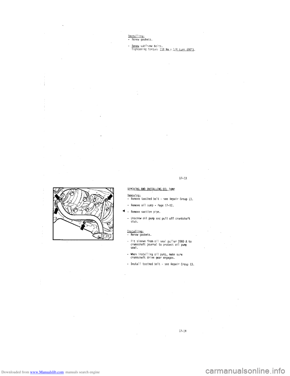 AUDI 100 1991 44 Engine Repair Manual Downloaded from www.Manualslib.com manuals search engine   