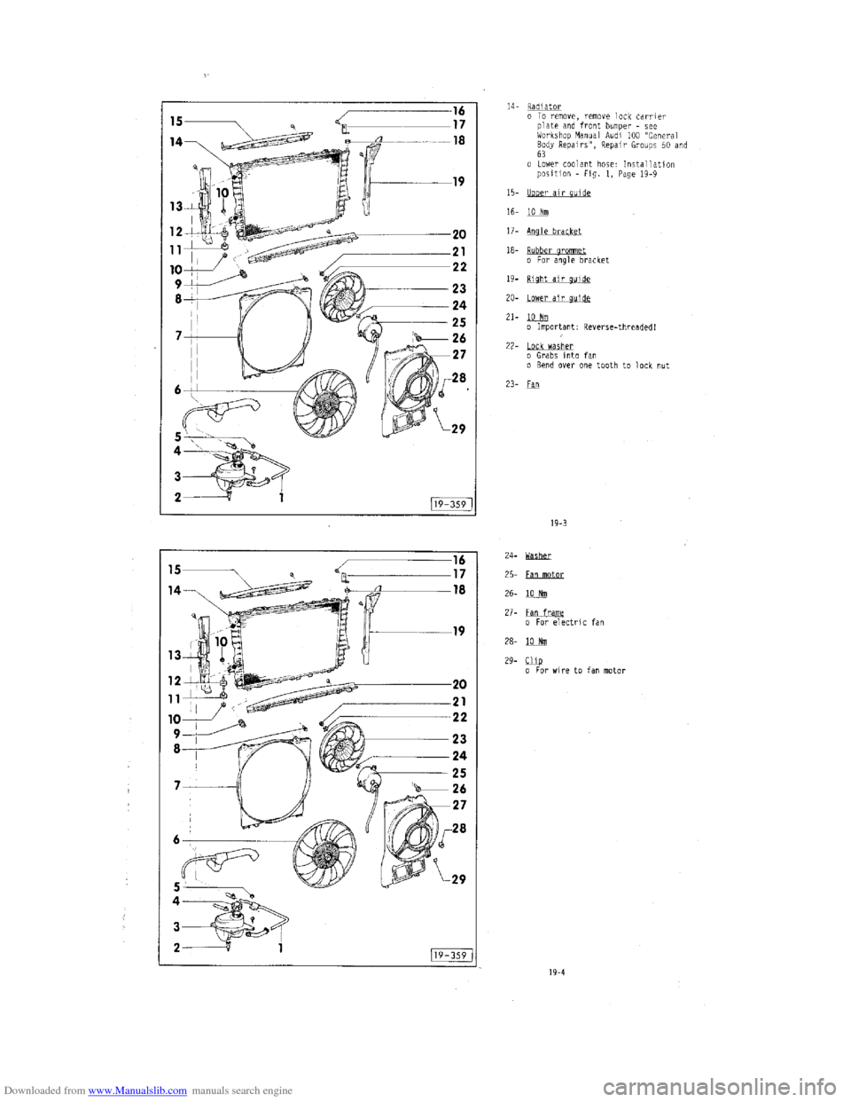 AUDI 100 1991 44 Engine Repair Manual Downloaded from www.Manualslib.com manuals search engine   