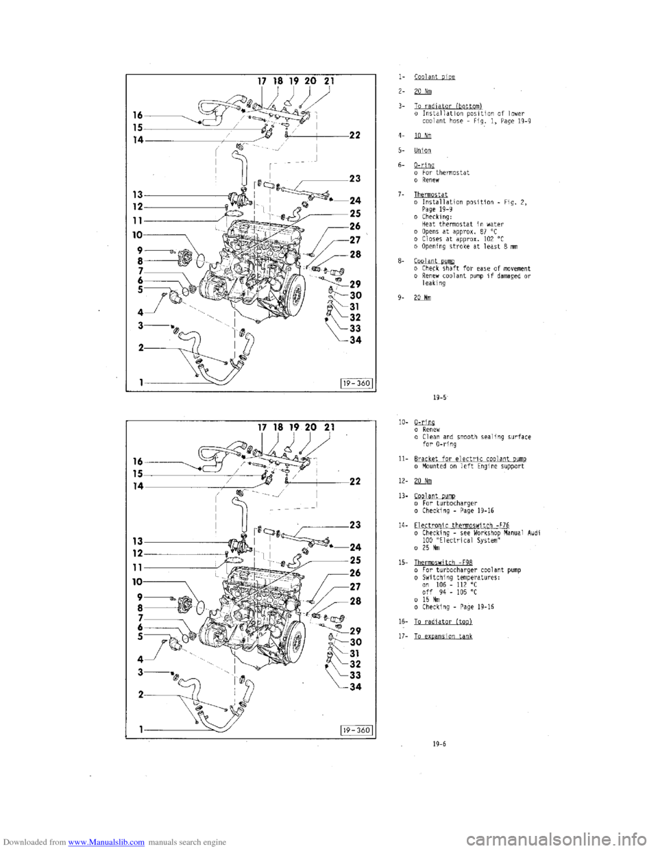 AUDI 100 1991 44 Engine Repair Manual Downloaded from www.Manualslib.com manuals search engine   