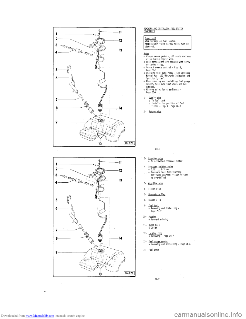 AUDI 100 1991 44 Engine Repair Manual Downloaded from www.Manualslib.com manuals search engine   