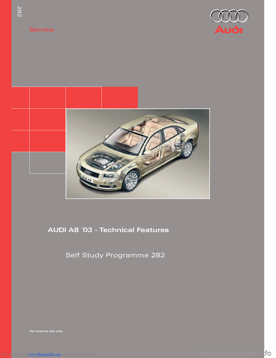 AUDI A8 2003 D3 / 2.G Technical Features Manual 