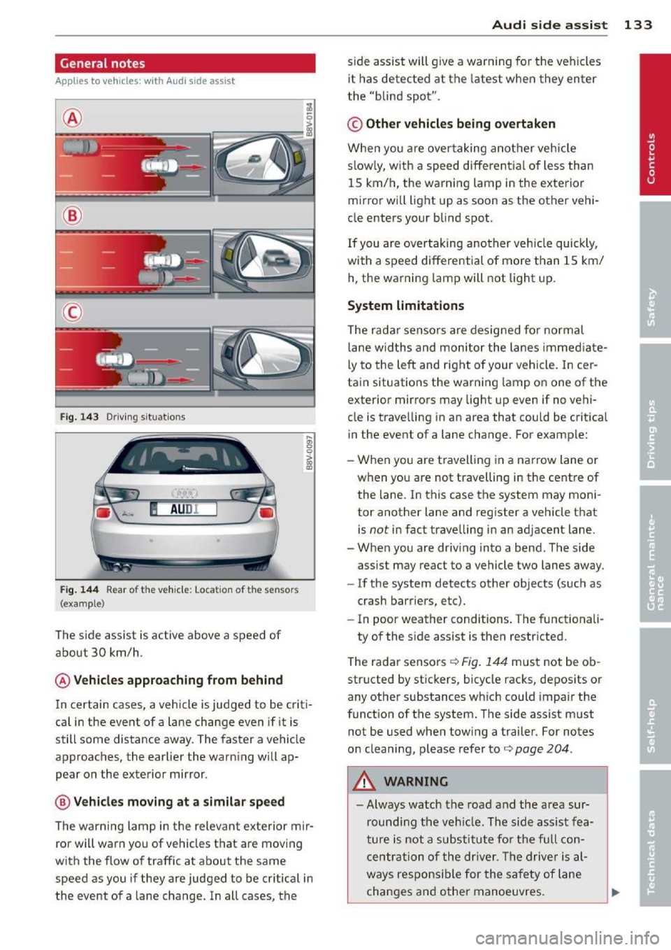 AUDI A3 2014 8V / 3.G Owners Manual 