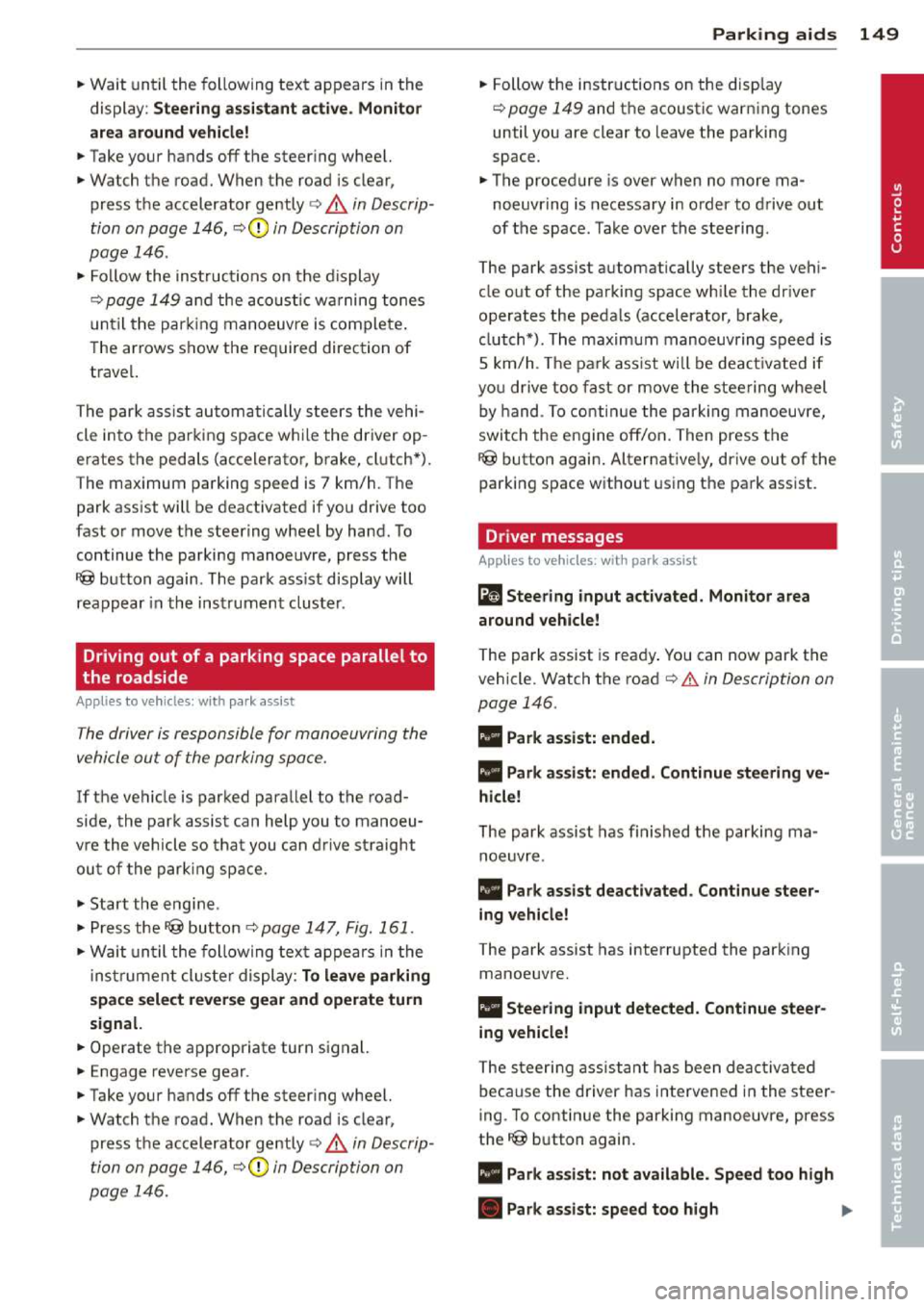 AUDI A3 2014 8V / 3.G Owners Manual 