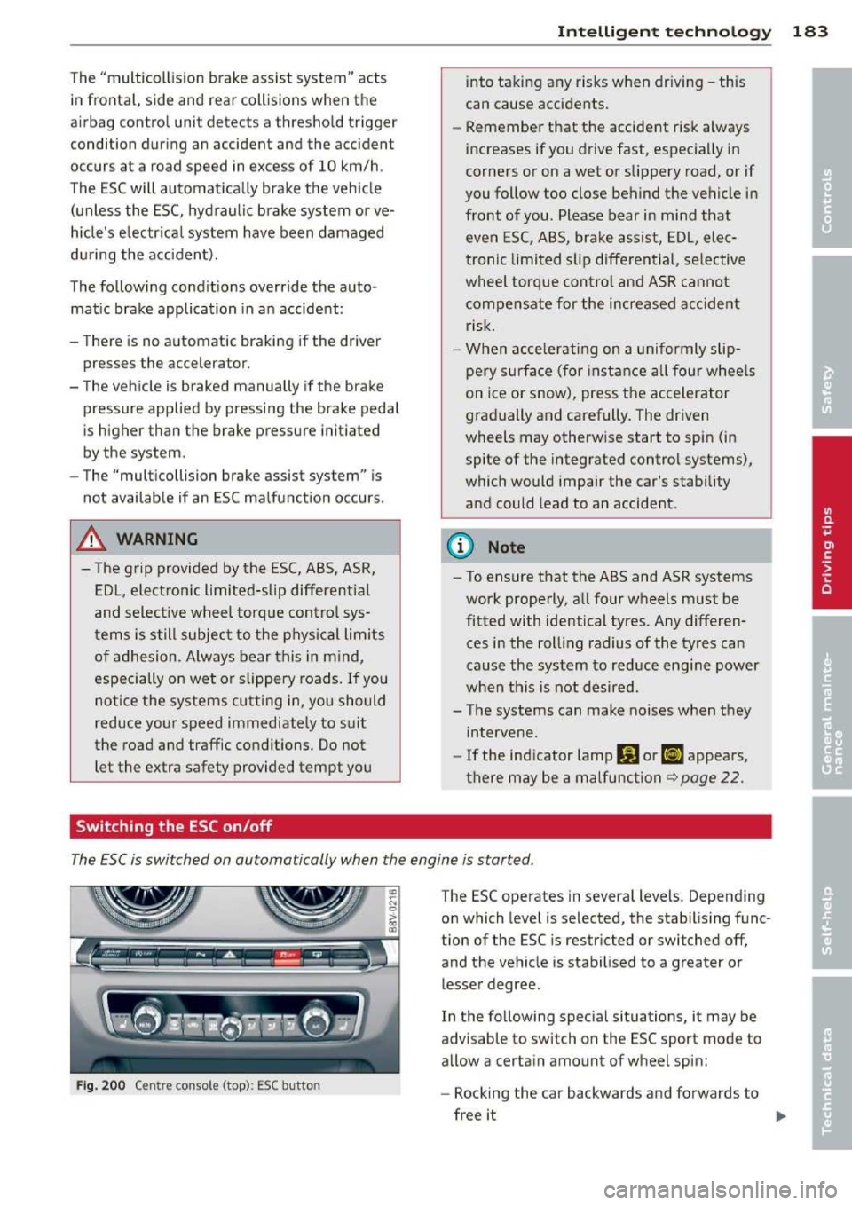 AUDI A3 2014 8V / 3.G Owners Manual 