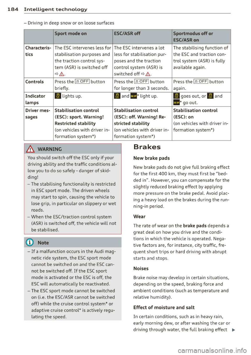 AUDI A3 2014 8V / 3.G Owners Manual 