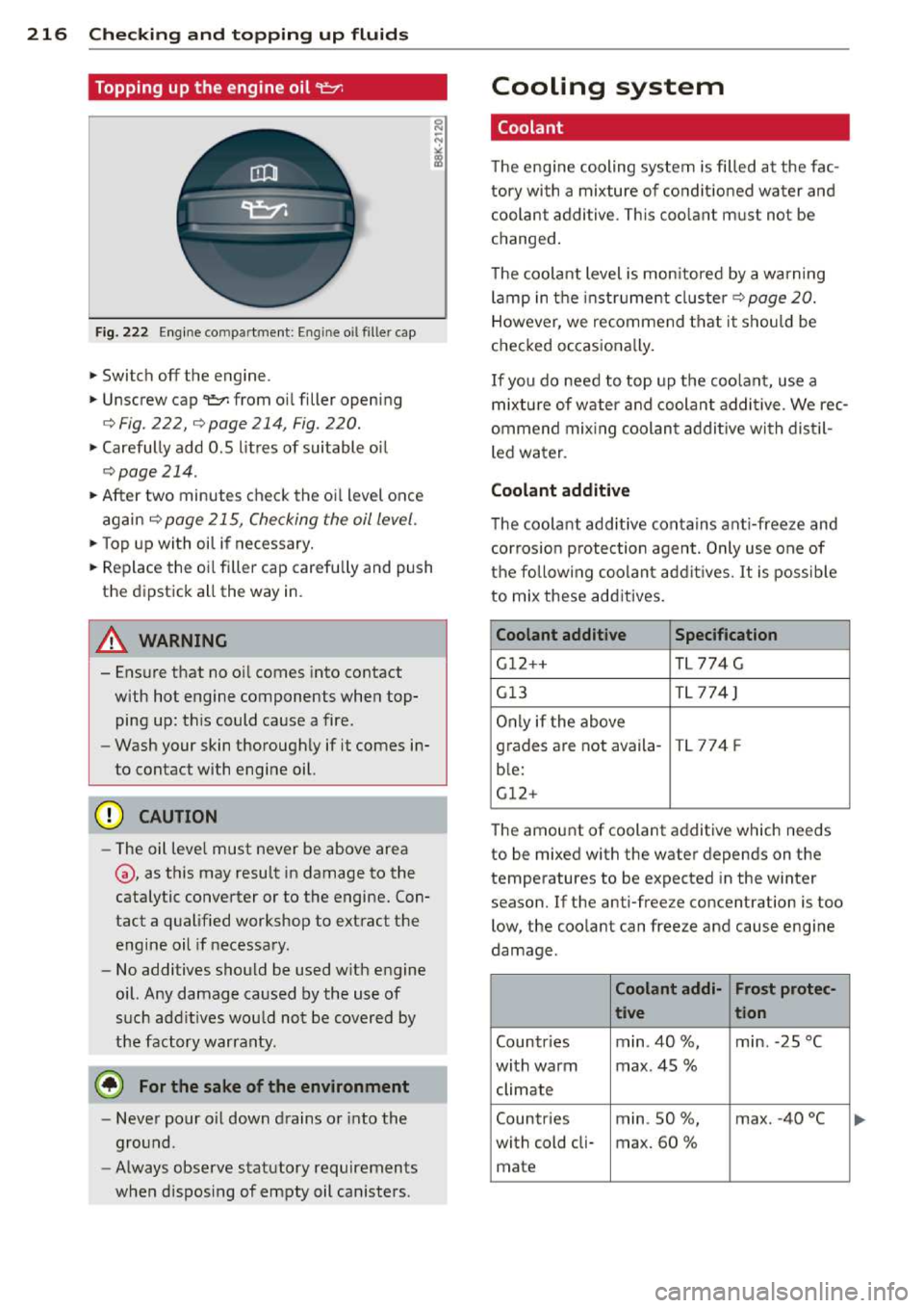 AUDI A3 2014 8V / 3.G Owners Manual 