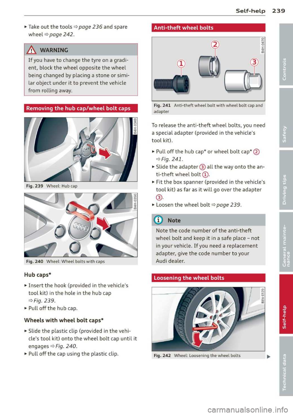 AUDI A3 2014 8V / 3.G Owners Manual 