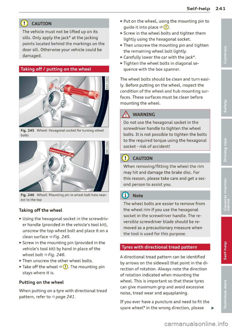 AUDI A3 2014 8V / 3.G Owners Manual 