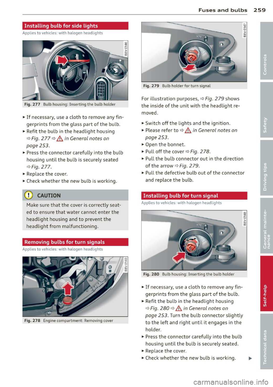 AUDI A3 2014 8V / 3.G Owners Manual 