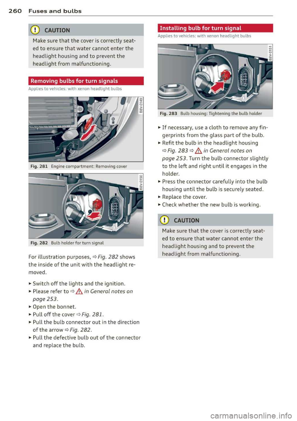 AUDI A3 2014 8V / 3.G Owners Manual 