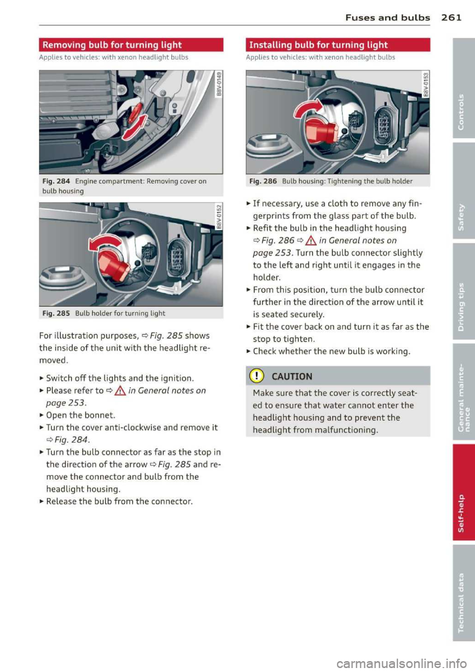 AUDI A3 2014 8V / 3.G Owners Manual 