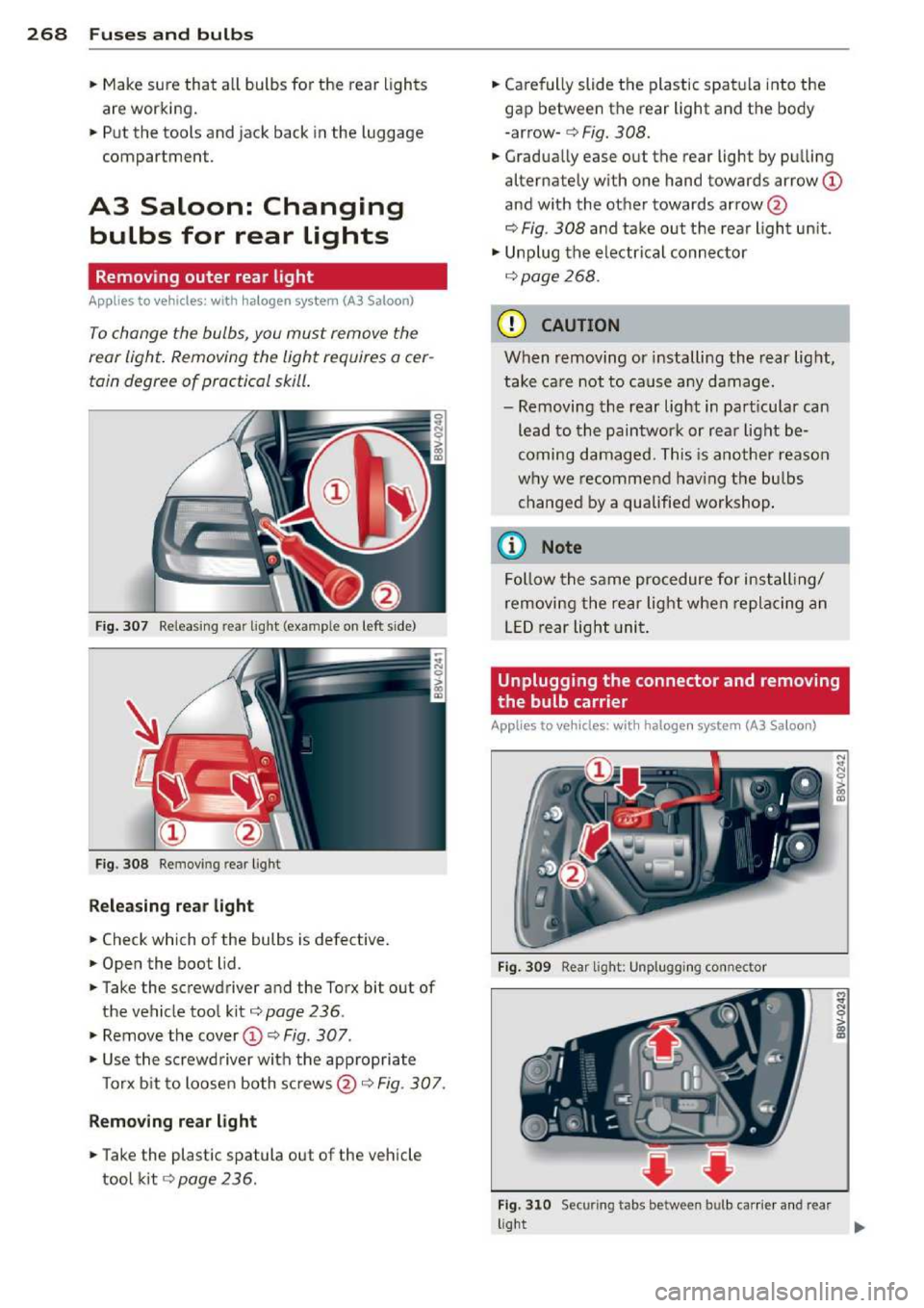 AUDI A3 2014 8V / 3.G Owners Manual 