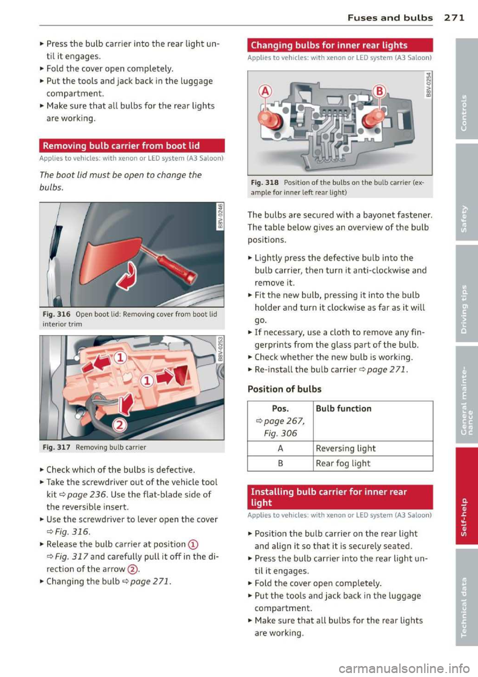 AUDI A3 2014 8V / 3.G Owners Manual 