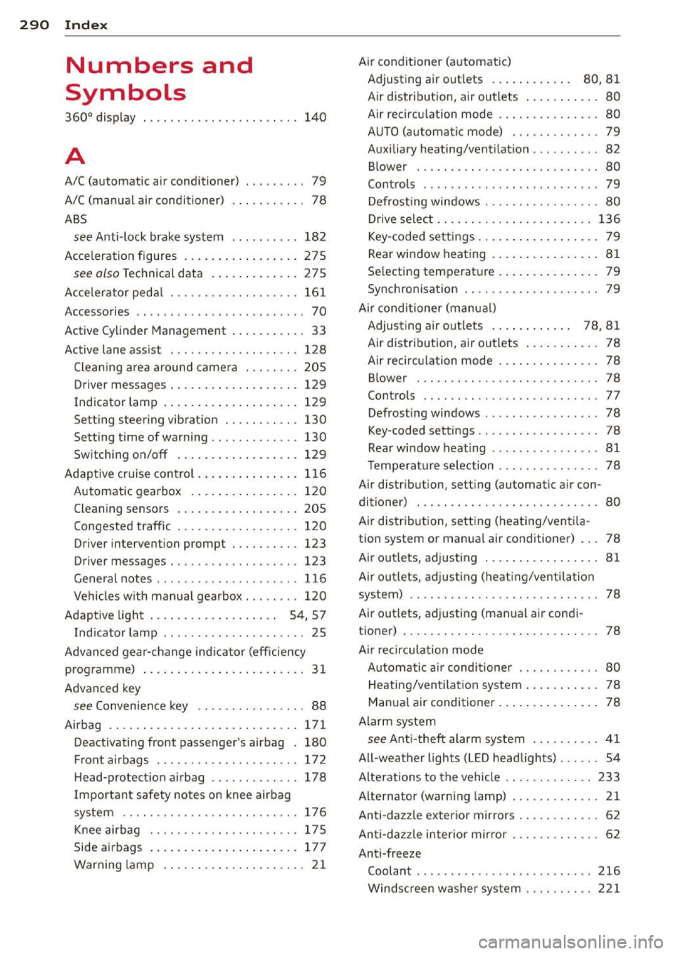 AUDI A3 2014 8V / 3.G Owners Manual 