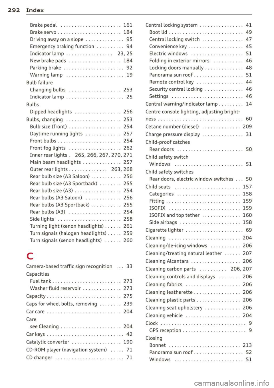 AUDI A3 2014 8V / 3.G Owners Manual 