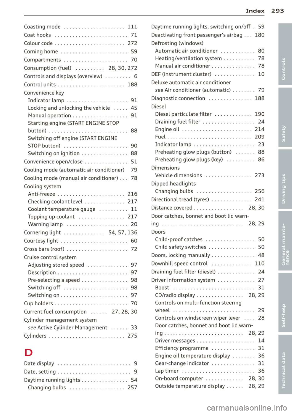 AUDI A3 2014 8V / 3.G Owners Manual 