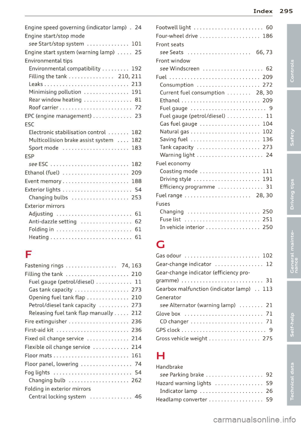 AUDI A3 2014 8V / 3.G Owners Manual 