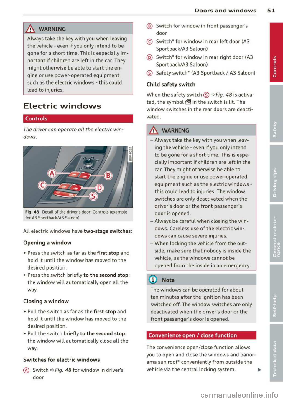 AUDI A3 2014 8V / 3.G Workshop Manual 