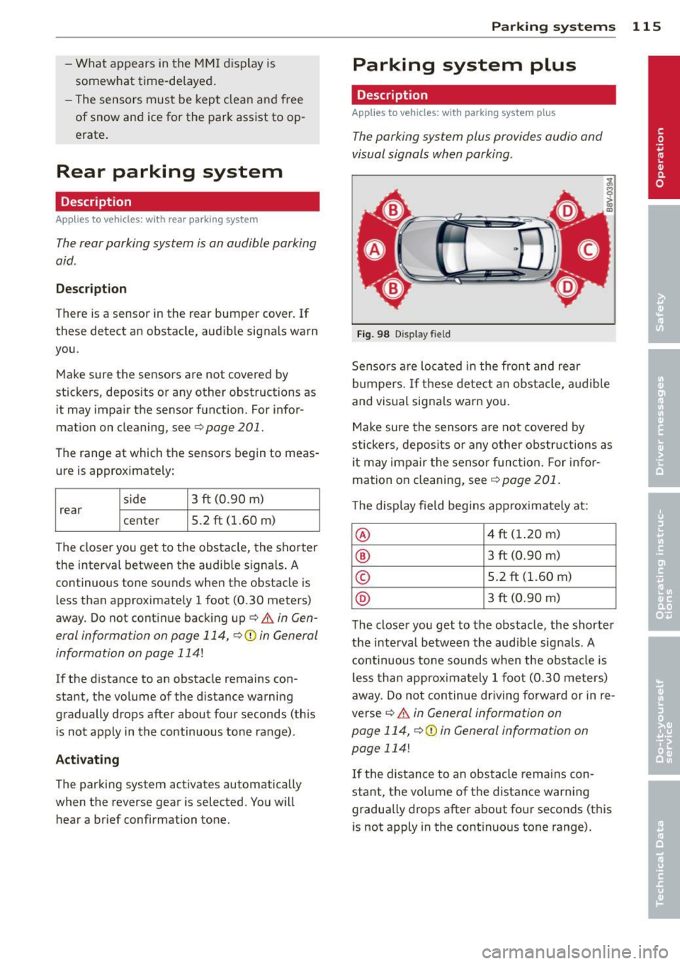 AUDI A3 SEDAN 2015 8V / 3.G Owners Manual AUDI A3 SEDAN 2015 8V / 3.G Owners Manual