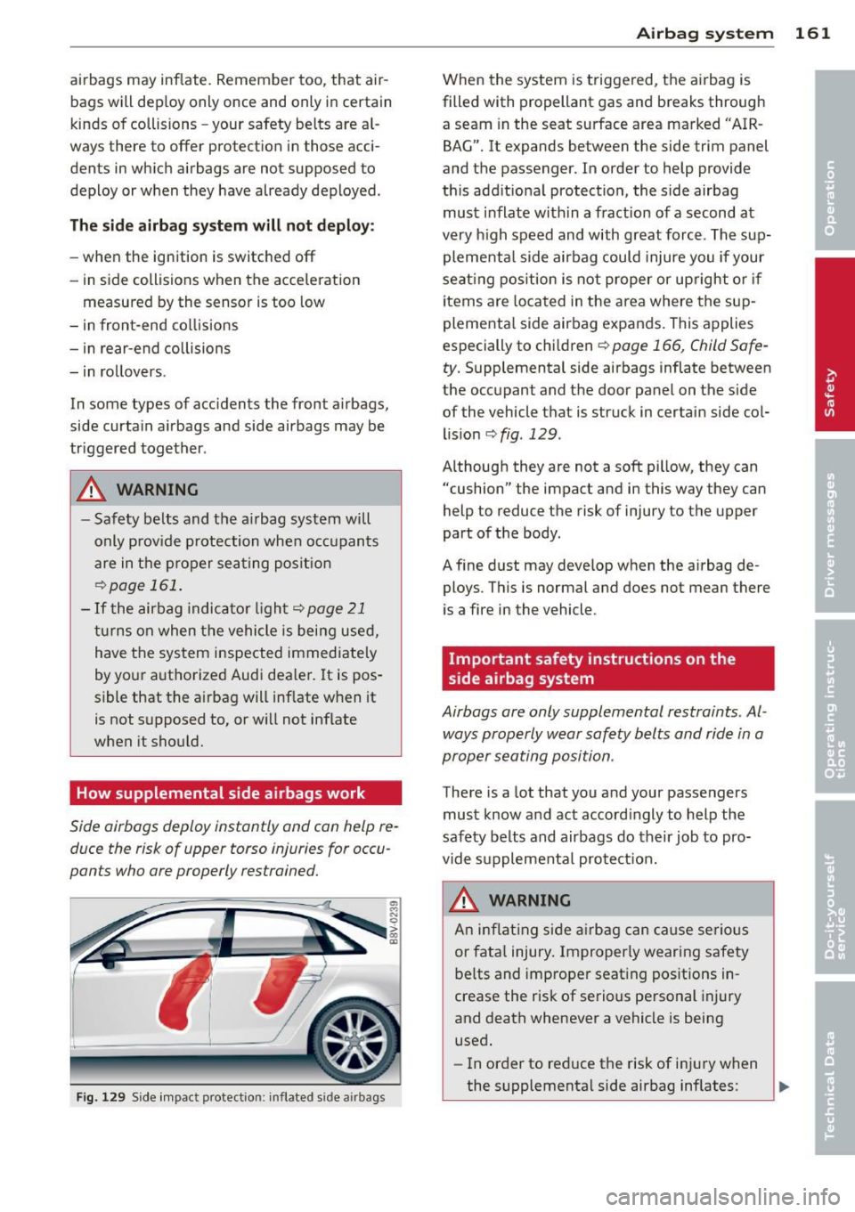 AUDI A3 SEDAN 2015 8V / 3.G Owners Manual AUDI A3 SEDAN 2015 8V / 3.G Owners Manual