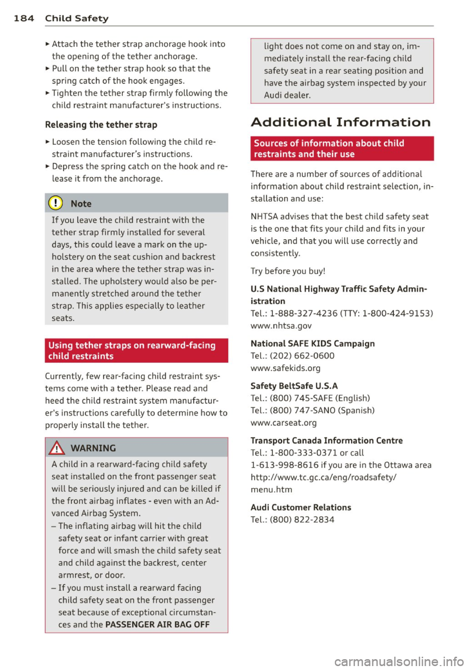 AUDI A3 SEDAN 2015 8V / 3.G Owners Manual AUDI A3 SEDAN 2015 8V / 3.G Owners Manual