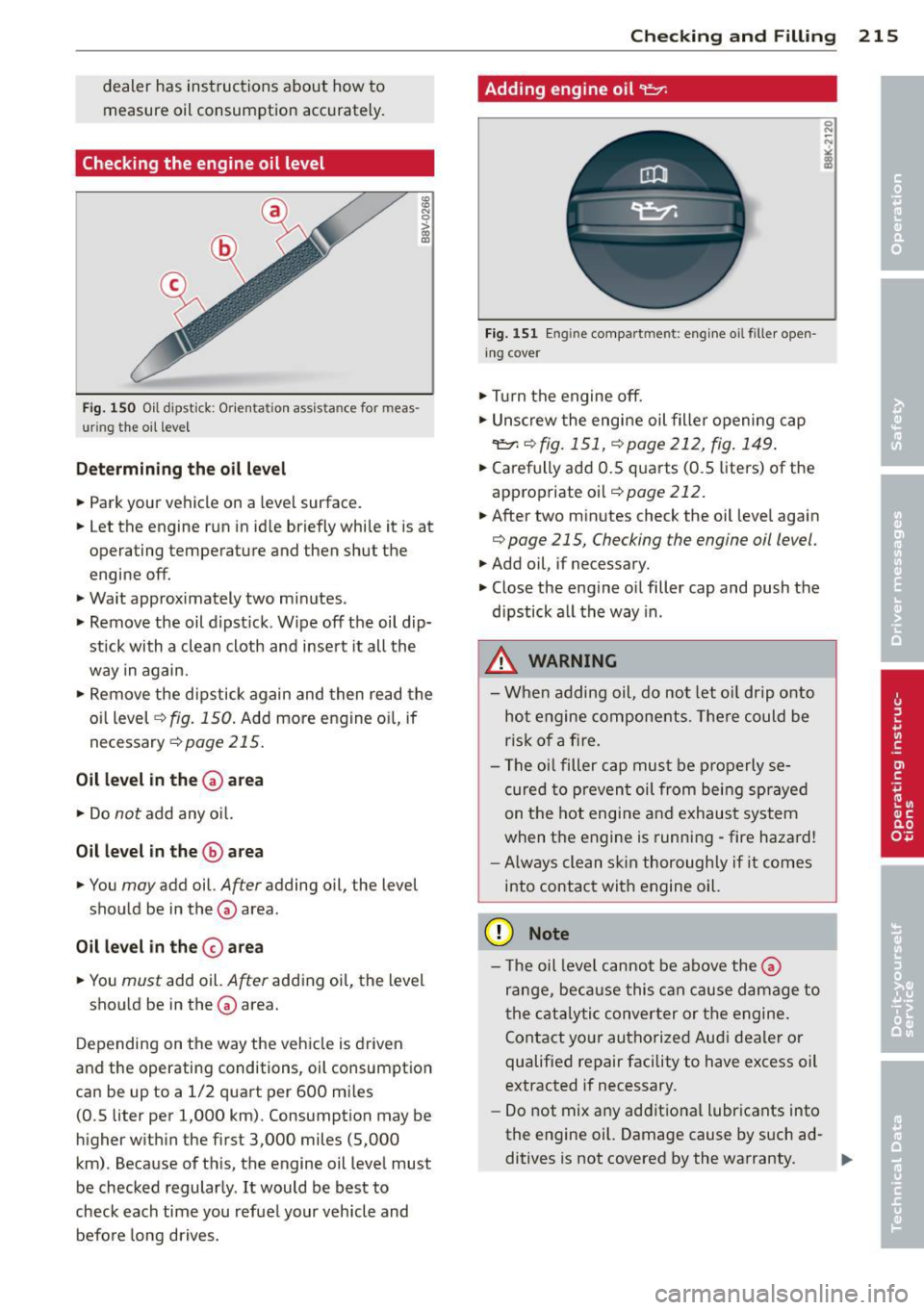 AUDI A3 SEDAN 2015 8V / 3.G Owners Manual 