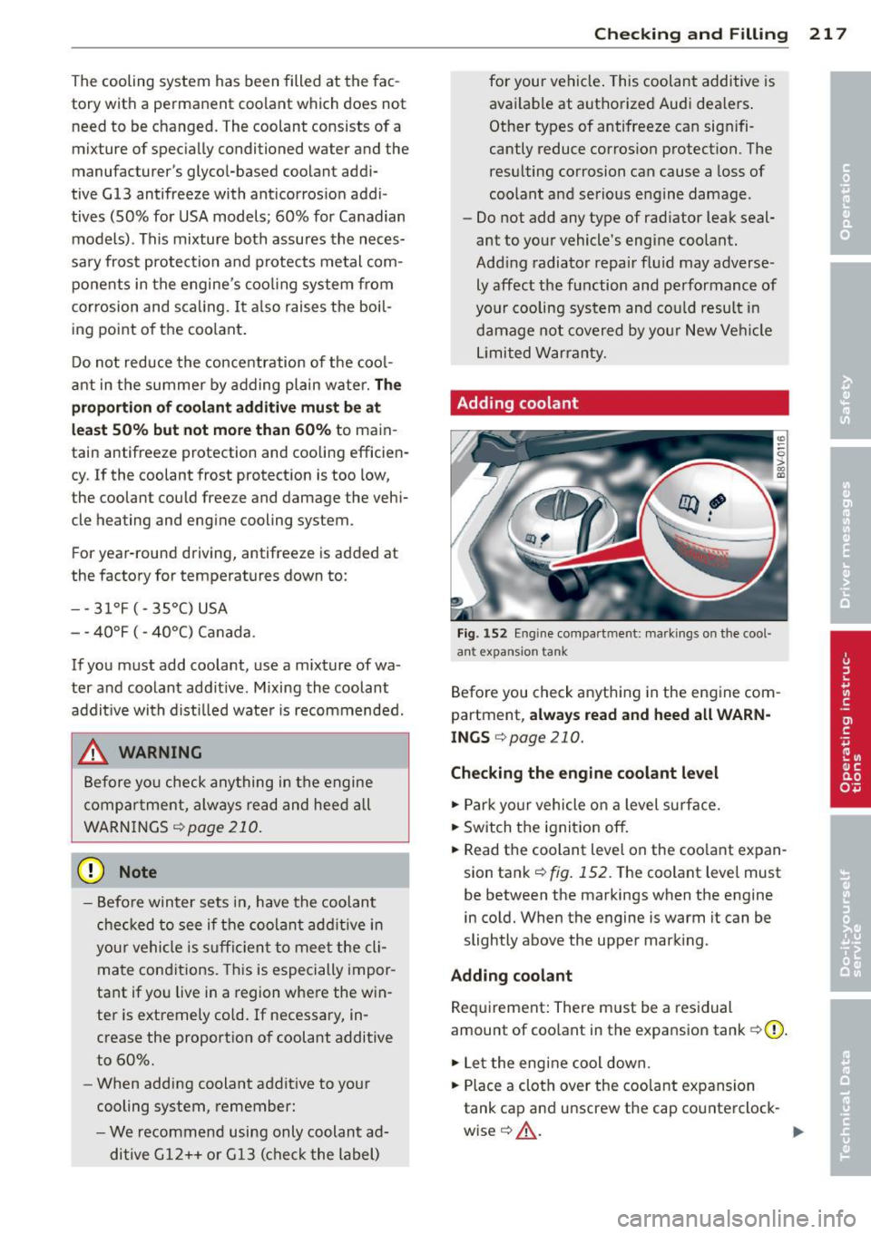 AUDI A3 SEDAN 2015 8V / 3.G Owners Manual AUDI A3 SEDAN 2015 8V / 3.G Owners Manual