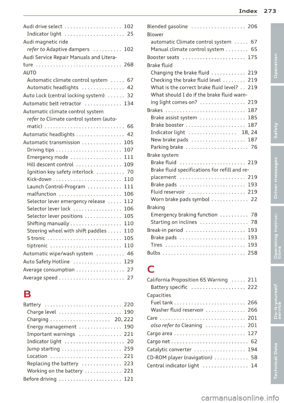 AUDI A3 SEDAN 2015 8V / 3.G Owners Manual 