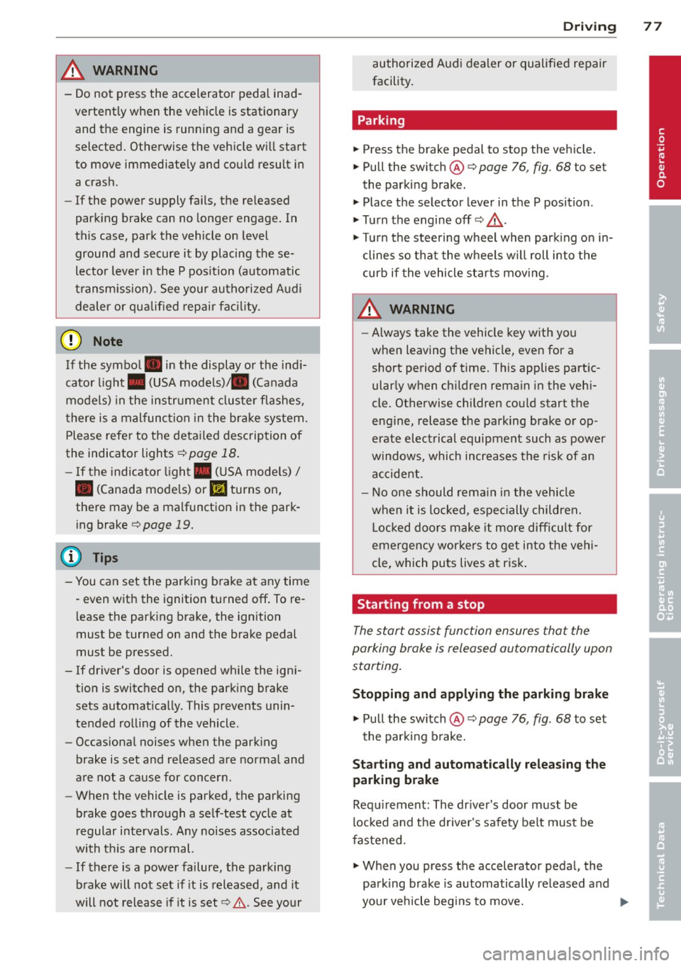 AUDI A3 SEDAN 2015 8V / 3.G Manual PDF 