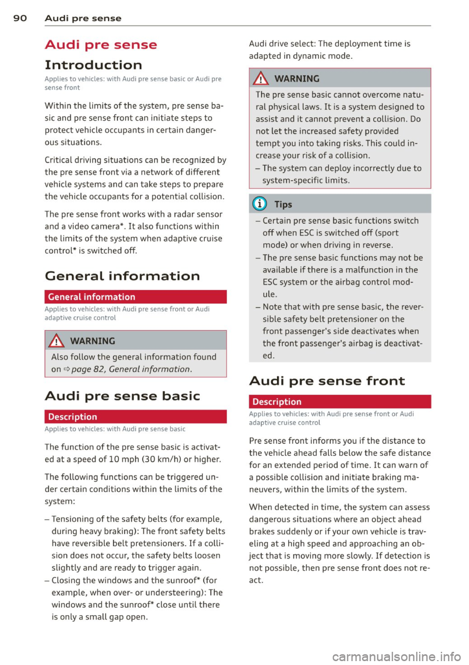 AUDI A3 SEDAN 2015 8V / 3.G Owners Manual AUDI A3 SEDAN 2015 8V / 3.G Owners Manual