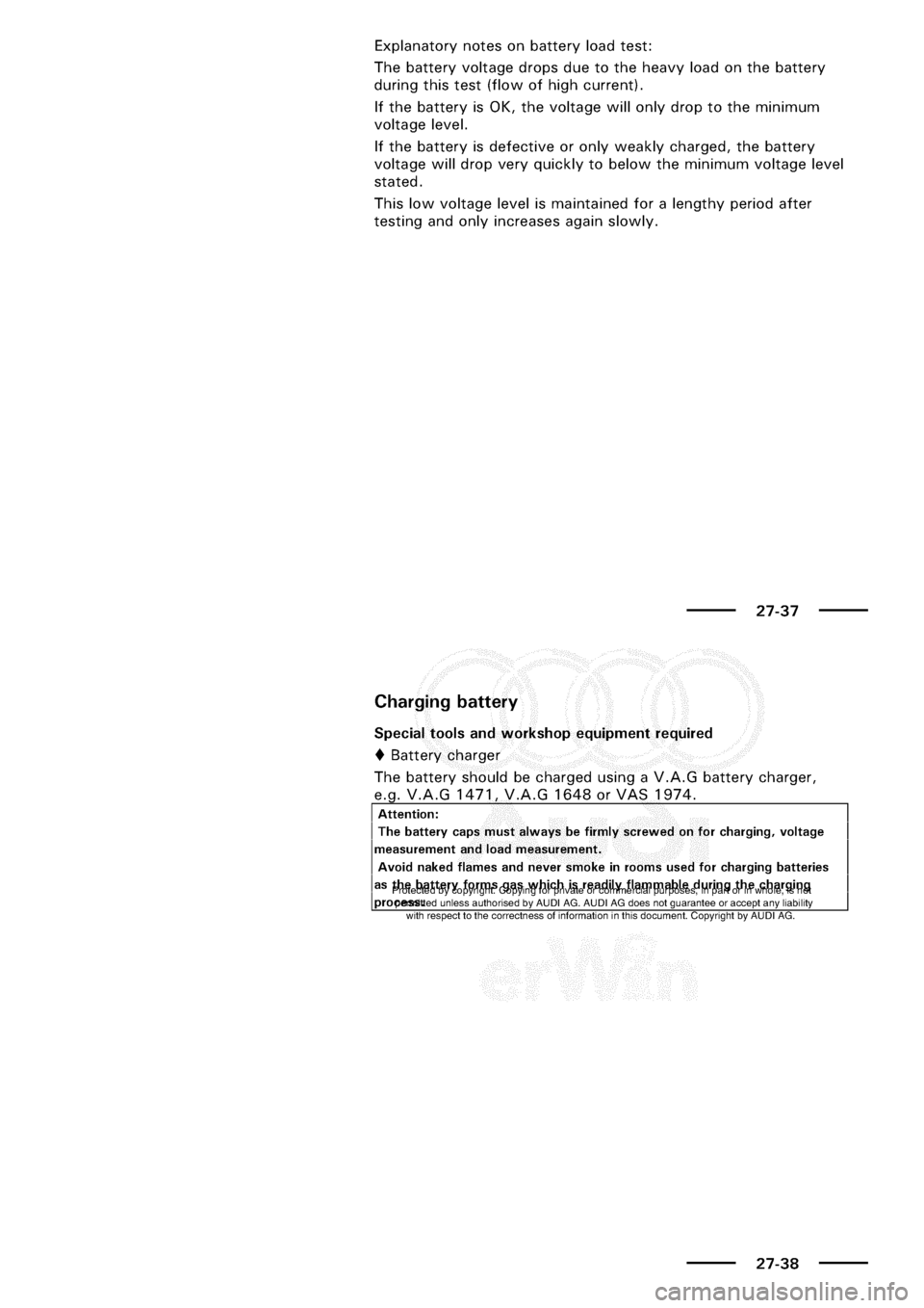 AUDI A3 1998 8L / 1.G Electrical System Owners Manual 