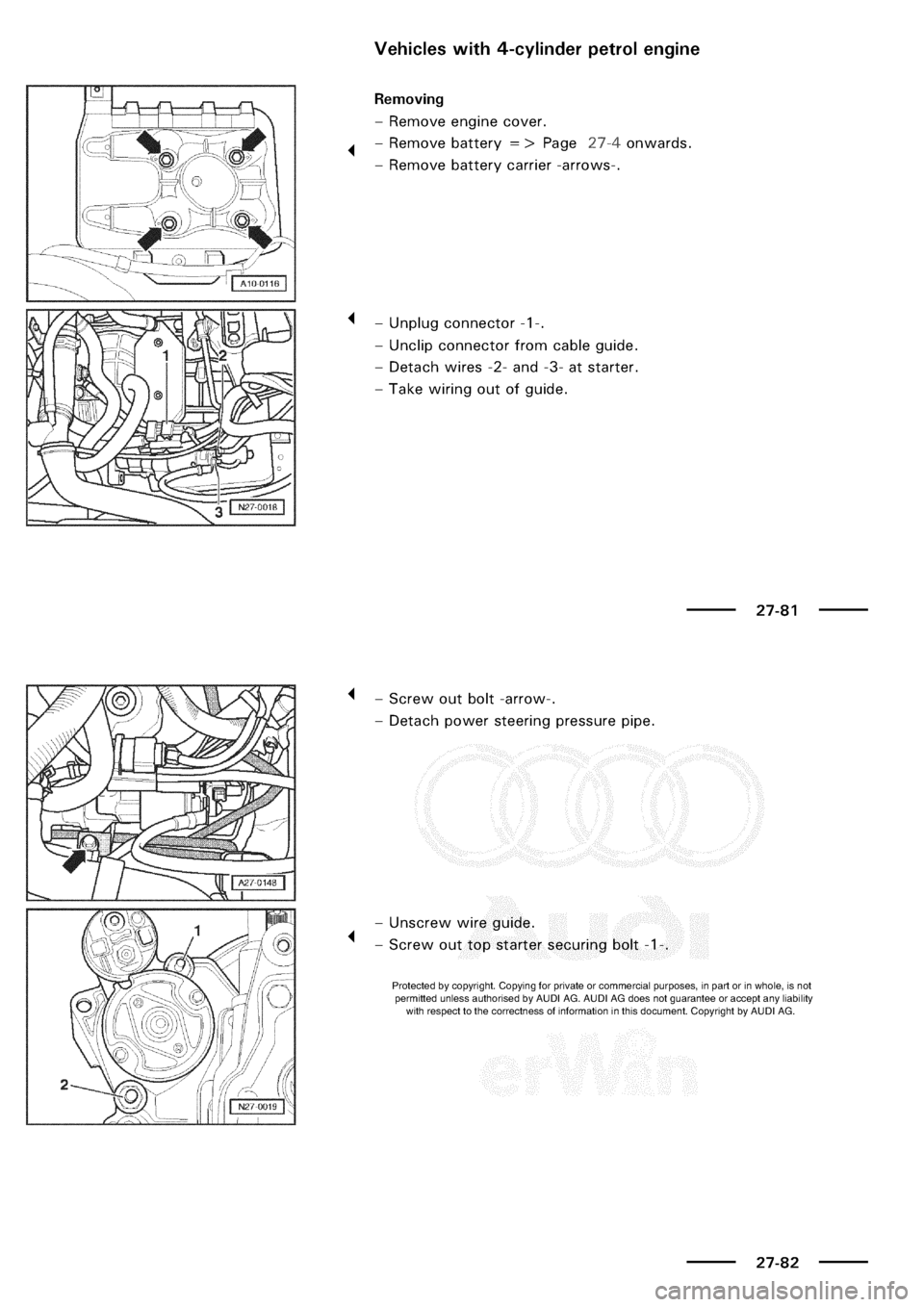 AUDI A3 2000 8L / 1.G Electrical System Service Manual 
