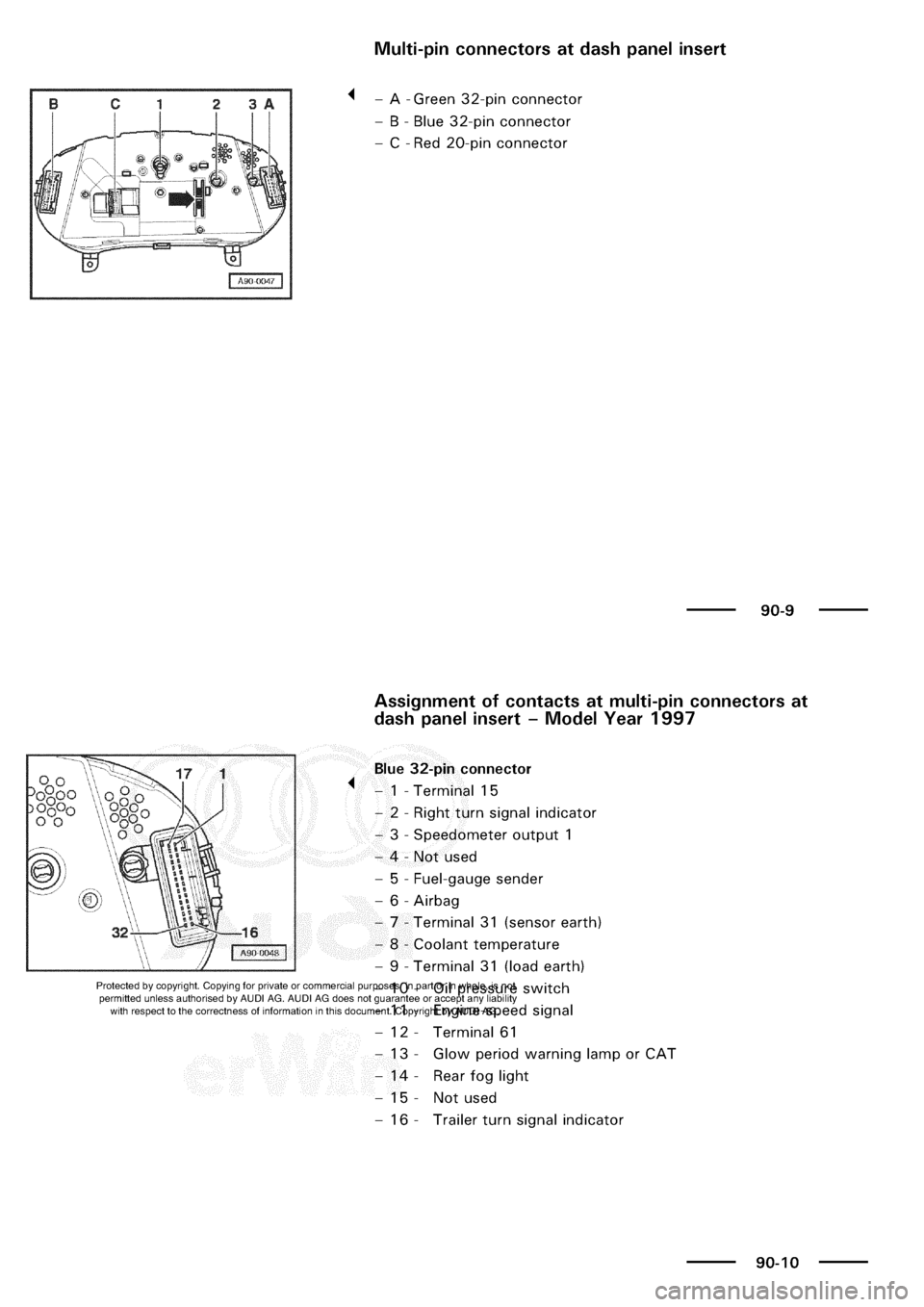 AUDI A3 1998 8L / 1.G Electrical System Repair Manual 