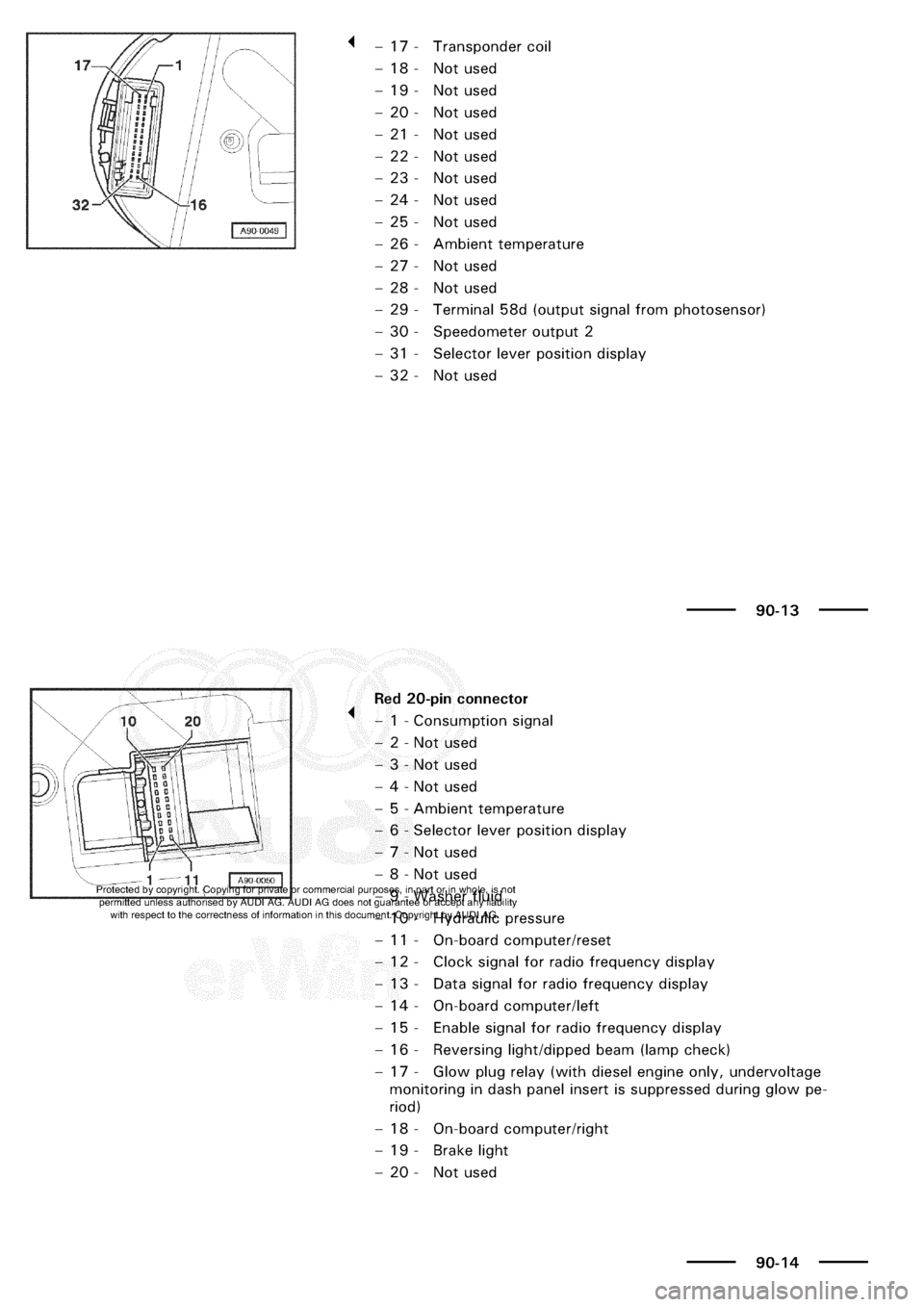 AUDI A3 1998 8L / 1.G Electrical System Repair Manual 